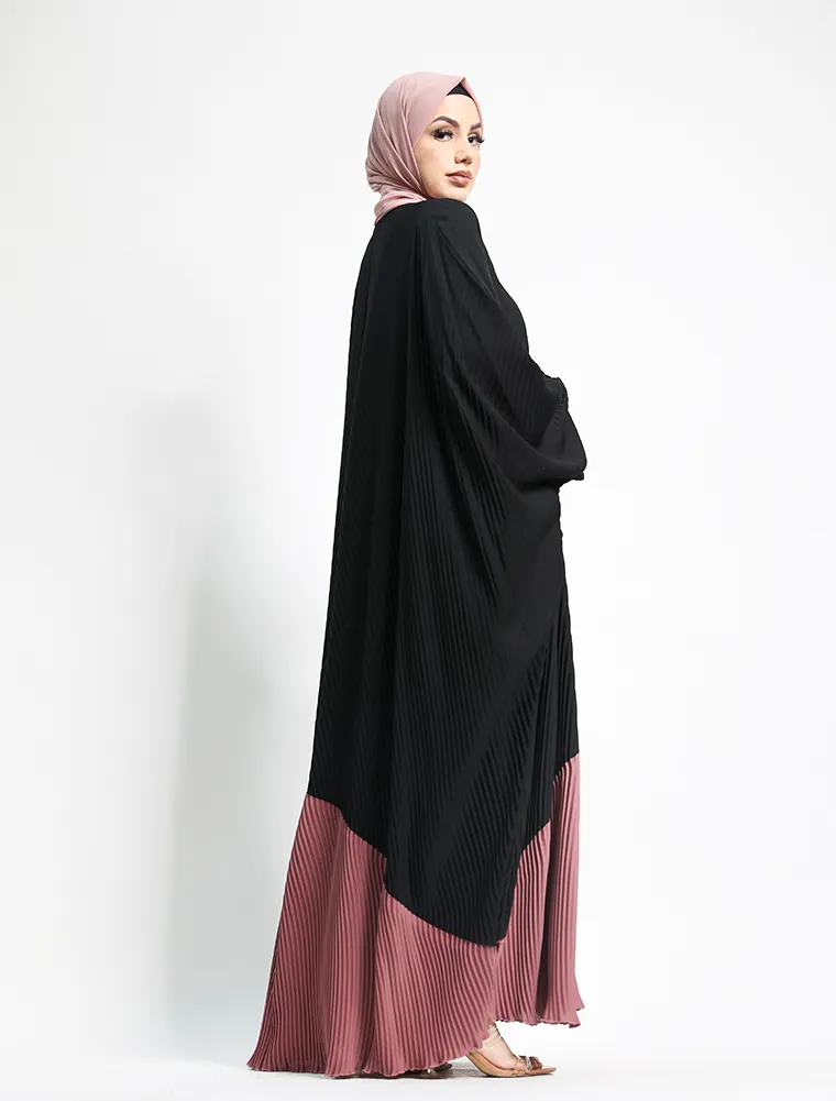 Rose Pleated Batwing
